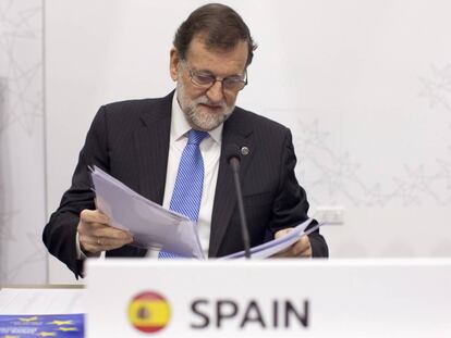 Mariano Rajoy, durante la cumbre de Malta.