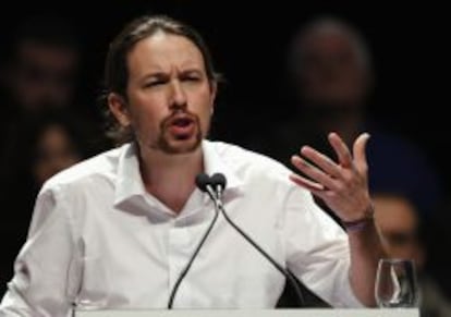 Pablo Iglesias, en un mítin en Sevilla el día 17 de enero.