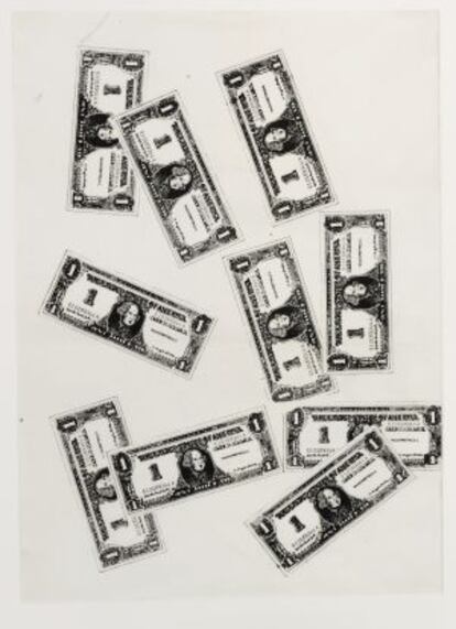'Ten one dollar bills', (1962).