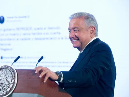 El presidente de México, Andrés Manuel López Obrador, esta semana durante una conferencia de prensa matutina.