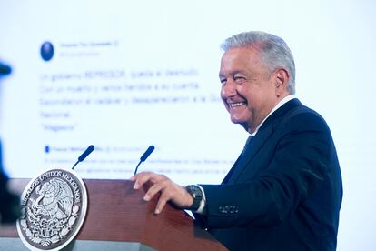 El presidente de México, Andrés Manuel López Obrador, esta semana durante una conferencia de prensa matutina.