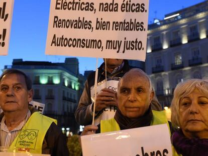 Manifestación contra la pobreza energética, en una imagen de archivo.