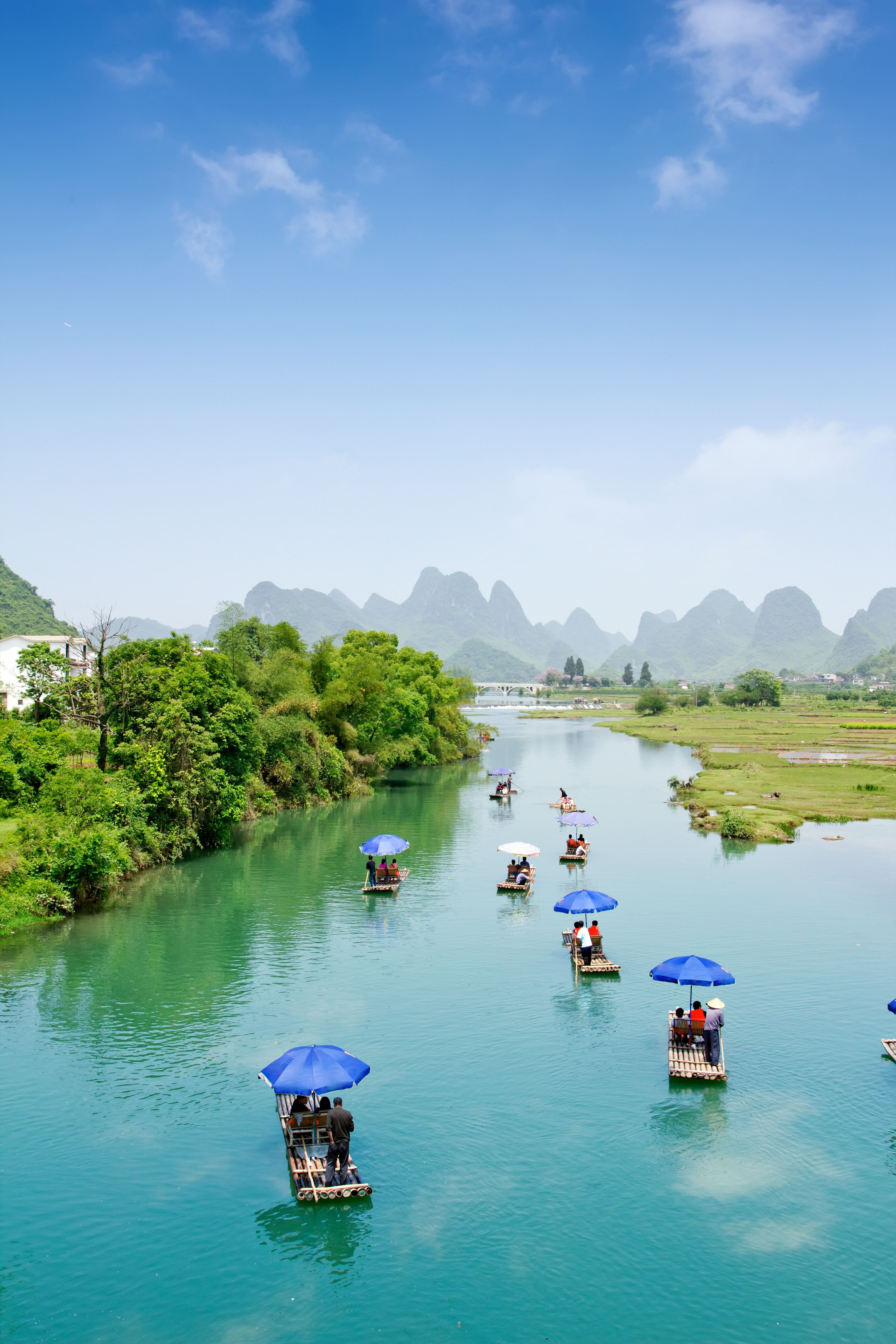 El río Yulong en Yangshuo.