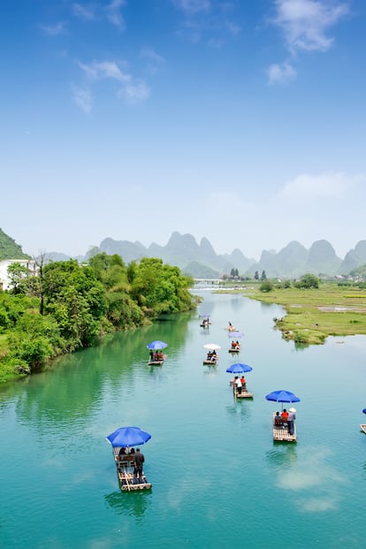 El río Yulong en Yangshuo.