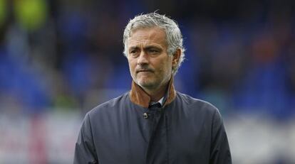 Mourinho en el partido frente al Everton. 