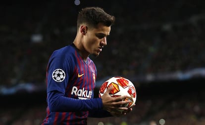 Coutinho, en un partido del Barça.