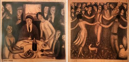 Las dos obras de Dalí sustraídas: 'Vino rancio' y 'Las Sardanas de la fiesta mayor’, realizadas en 1922.