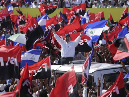 O presidente da Nicarágua, Daniel Ortega, nesta sexta-feira em Manágua.