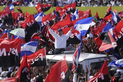 O presidente da Nicarágua, Daniel Ortega, nesta sexta-feira em Manágua.