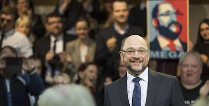 Martin Schulz, en su presentación como candidato a canciller del SPD el pasado domingo en Berlín.
