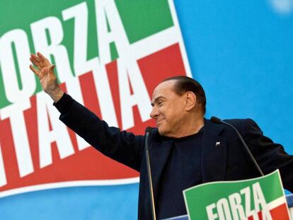 Silvio Berlusconi, en un mítin en 2013.