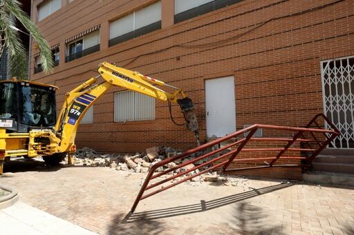 Obras en el paseo de Germanías de Elche.