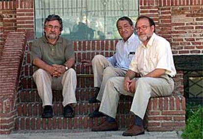 En la imagen, de izquierda a derecha, José Miguel Marinas, Antonio Gimeno y Reyes Mate.