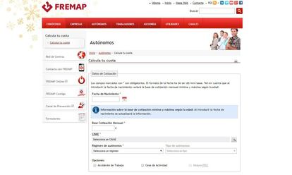 Fremap. Calcula tus gastos introduciendo tus datos de forma sencilla. Entra en este enlace: http://www.fremap.es/Autonomos/CalculaCuota/Paginas/default.aspx 