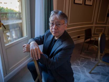 Kazuo Ishiguro, este martes por la mañana en San Sebastián.