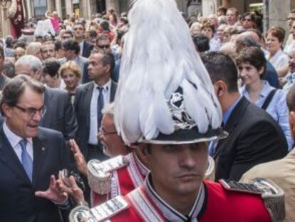 Artur Mas y Xavier Trias durante las fiestas de la Merc&egrave;.