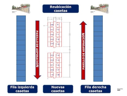 Plano de las casetas para la edición de octubre.