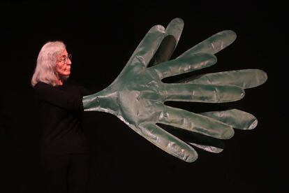 Sylvia Palacios Whitman en el Centro Nacional de Arte Contemporneo en Santiago, en diciembre de 2021.