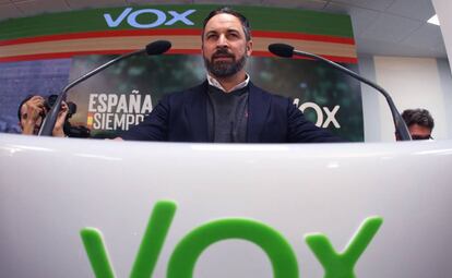 El presidente de Vox, Santiago Abascal.