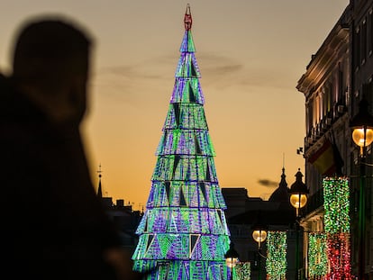 Christmas lights in downtown Madrid on Wednesday.