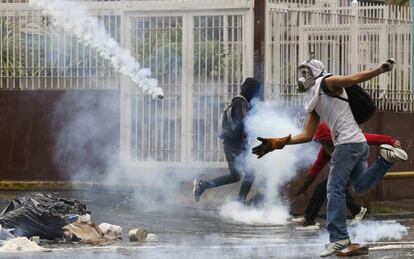 Disturbios en las calles de Caracas.