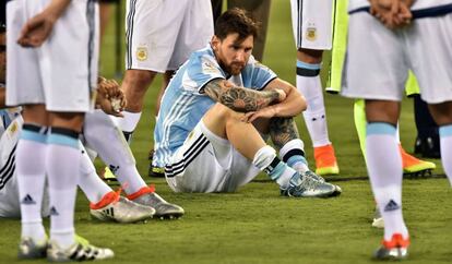 Messi, després de perdre la final.