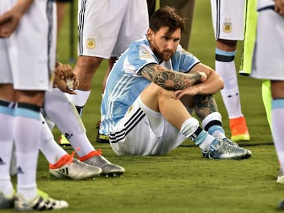 Messi, després de perdre la final.