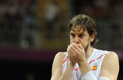 Pau Gasol, durante el partido ante Brasil.