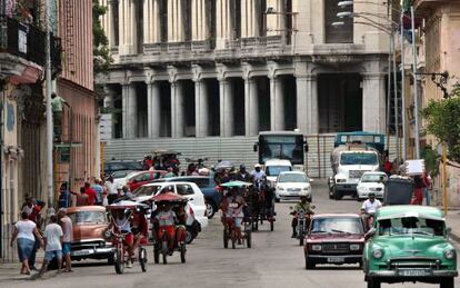 Una calle de La Habana (Cuba).