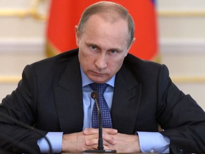 Vladimir Putin, presidente ruso, en una reuni&oacute;n del Gobierno