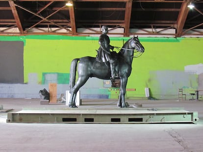 La escultura tras los trabajos de restauración.