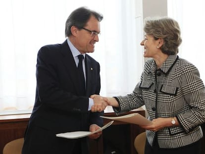 Artur Mas con la directora general de la UNESCO, Irina Bokova.