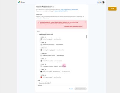 Opciones de seguridad en Google Drive con IA