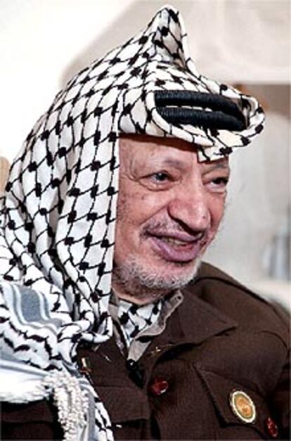 Imagen del líder de la ANP Yaser Arafat.
