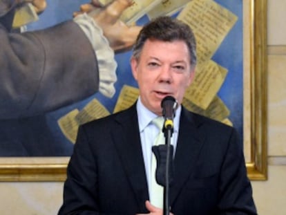 Juan Manuel Santos, en una interevención.