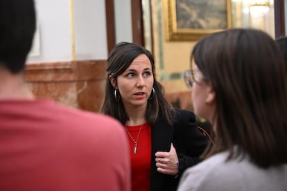 La líder de Podemos, Ione Belarra, en el Congreso de los Diputados. 