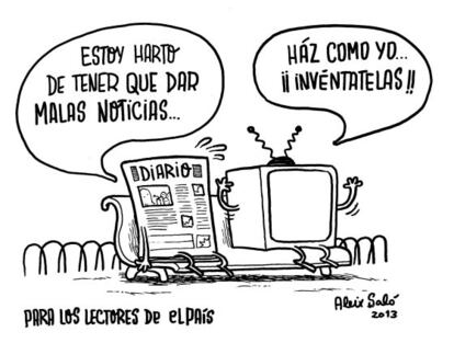 La viñeta de Aleix Saló dedicada a los lectores de EL PAÍS.