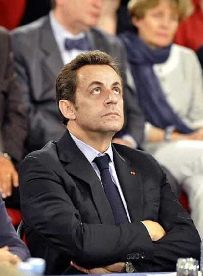 Nicolas Sarkozy, en un acto ayer en Bourges, en el centro de Francia.