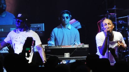 N.E.R.D en una actuación en Atlanta, Georgia.