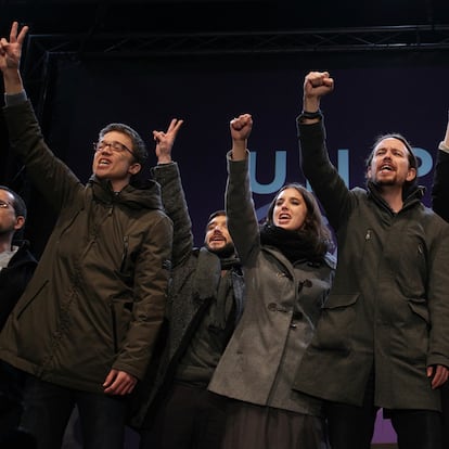 20-12-15. (DVD 759). Dirigentes de Podemos celebra los resultados de las Elecciones Generales en Madrid. ©Jaime Villanueva