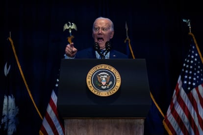 Joe Biden at a campaign rally in South Carolina on January 27.