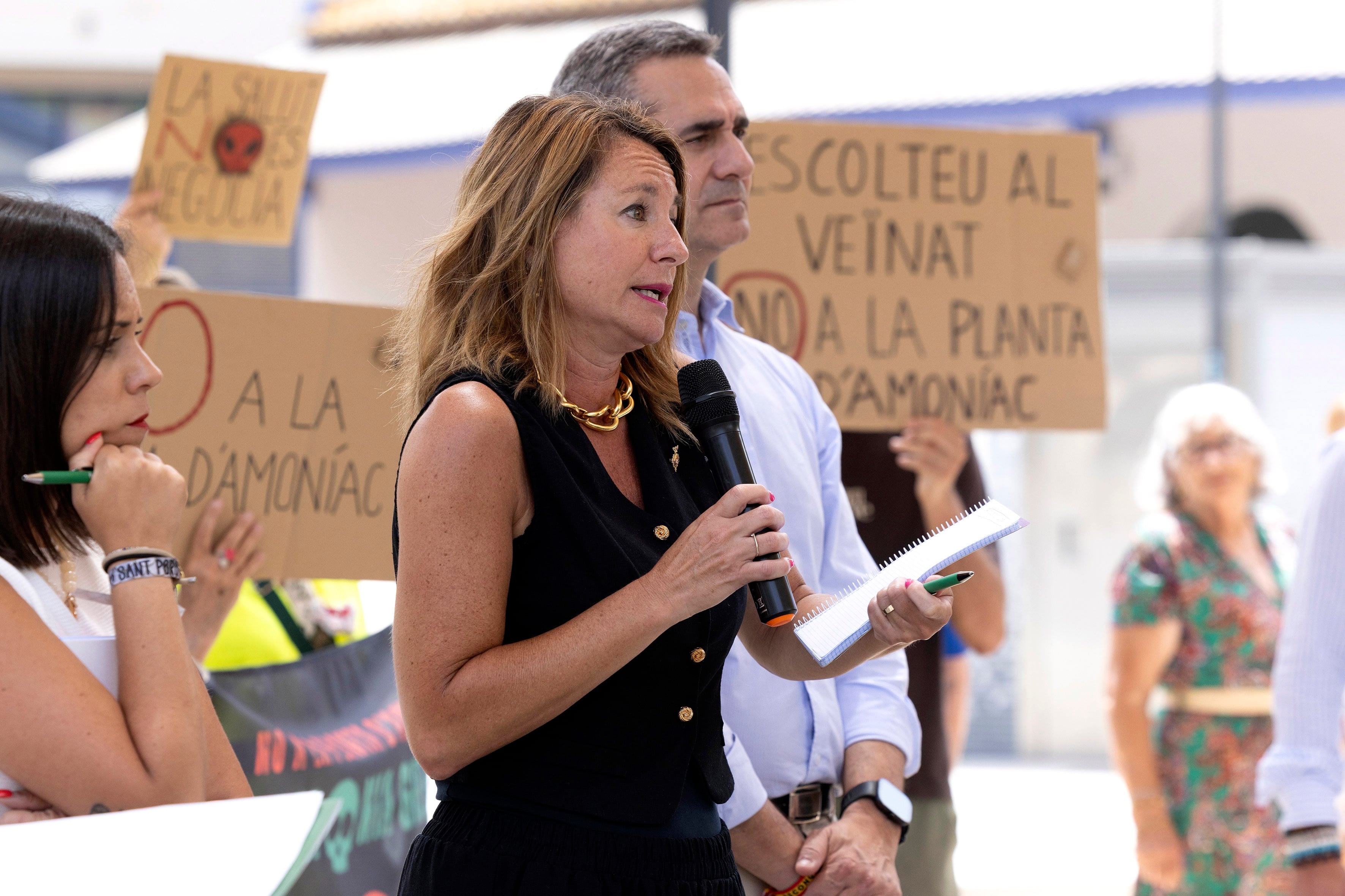 The mayor of Castellón, Begoña Carrasco, during an information day in the Panderola del Grao park in Caselló.
