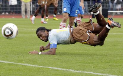 Didier Drogba, en un momento del amistoso entre Costa de Marfily Paraguay.