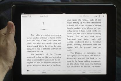 Una persona lee un 'ebook'