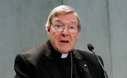 George Pell, en una conferencia de prensa en el Vaticano en junio de 2017. 