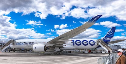 Un Airbus A350-1000 en el último Salón Aeronáutico de París, en junio pasado.