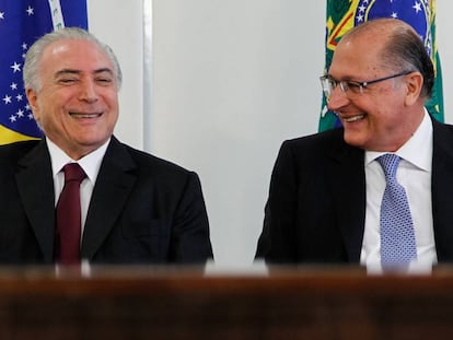 Michel Temer e Geraldo Alckmin, no Planalto, em 2016.