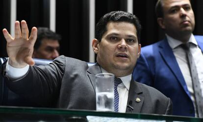 Davi Alcolumbre no Senado Federal em 15 de julho.