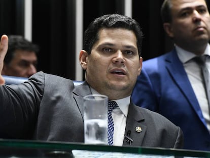 Davi Alcolumbre no Senado Federal em 15 de julho.