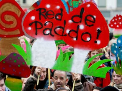 Protesta en Ámsterdam el pasado sábado contra la prohibición de setas y hongos alucinógenos.